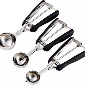 3pcs Stainless Steel Ice Cream Cookie Scoop with Anti-Freeze Handle