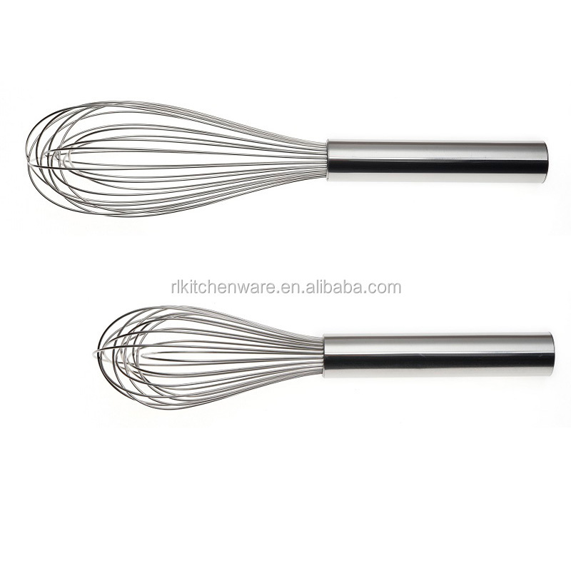 Set Of 2 Heavy Duty 10'' And 12'' Stainless Steel Balloon Egg Whisk