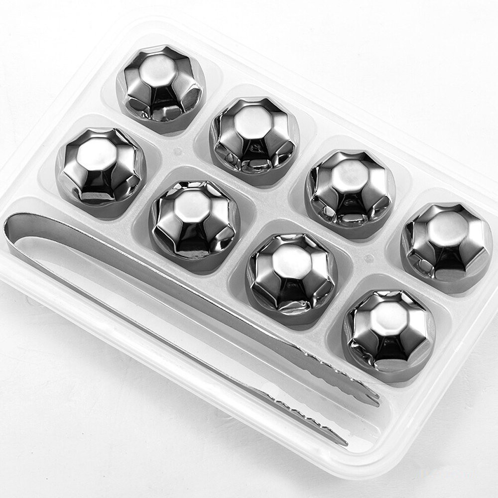 Bar Accessory Metal Portable Stainless Steel Reusable Ice Cubes for Whisky