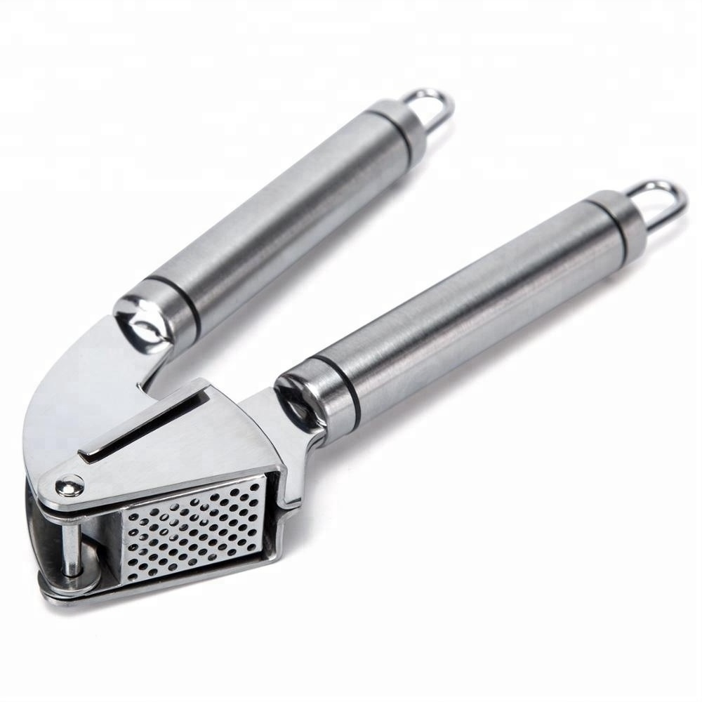 Hot Sale Set Manual Stainless Steel Garlic Press With Garlic Peeler and Brush