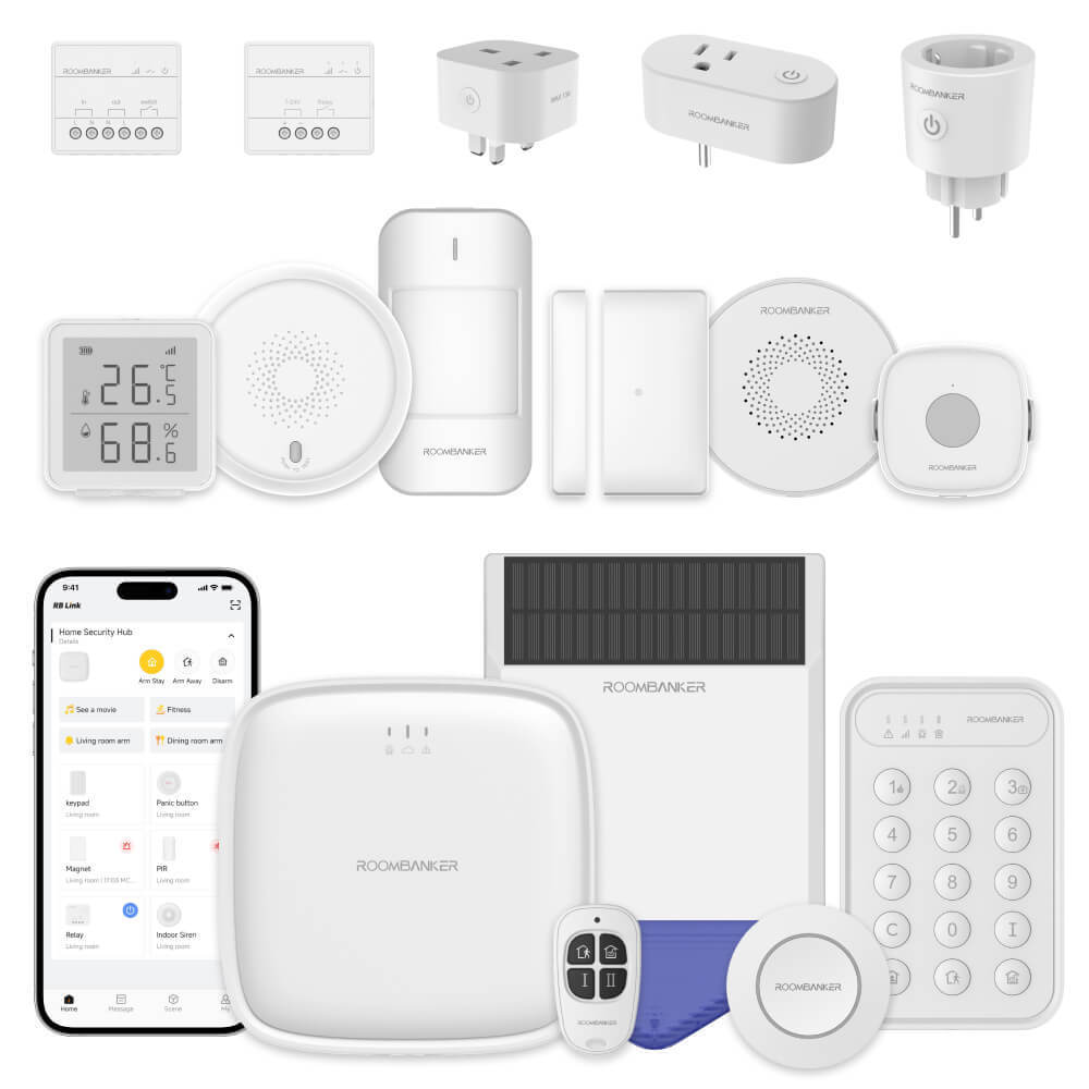 2024 NEW Roombanker GPRS WIFI burglar home security alarm system APP SMS phone call prompt with DIY alarm monitoring system