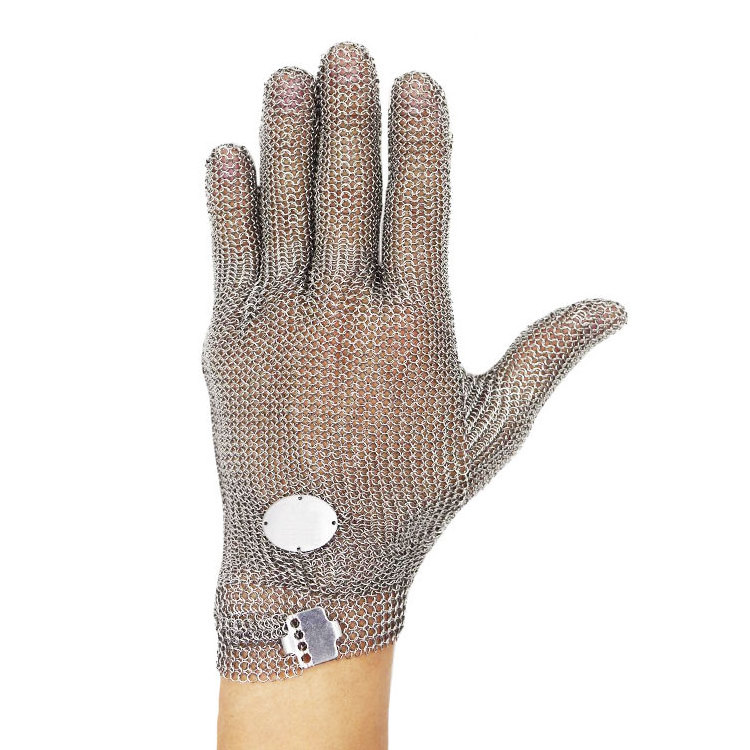 Anti Corrosion Stainless Steel Mesh Cut Resistant Grade A9 Steel Machinery Manufacturing Chainmail Safety Butcher Gloves