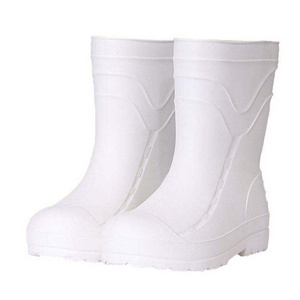 Wholesale Ultra Lightweight Anti Slip Waterproof Kitchen Chef Eva Foam Rubber Boots Food Industry Sanitary Safety Rain Boots