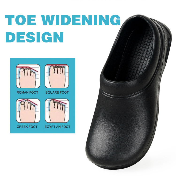 Men Women Lightweight Non Slip Waterproof Oil Resistant Medical Hotel Restaurant Kitchen Safety Eva Foam Clogs Chef Work Shoes