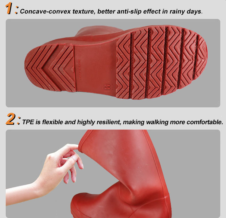 Wholesale Men Waterproof Comfortable Lightweight Anti-Fouling Labor Protection Safety Work Tpe Anti Slip Rain Boots