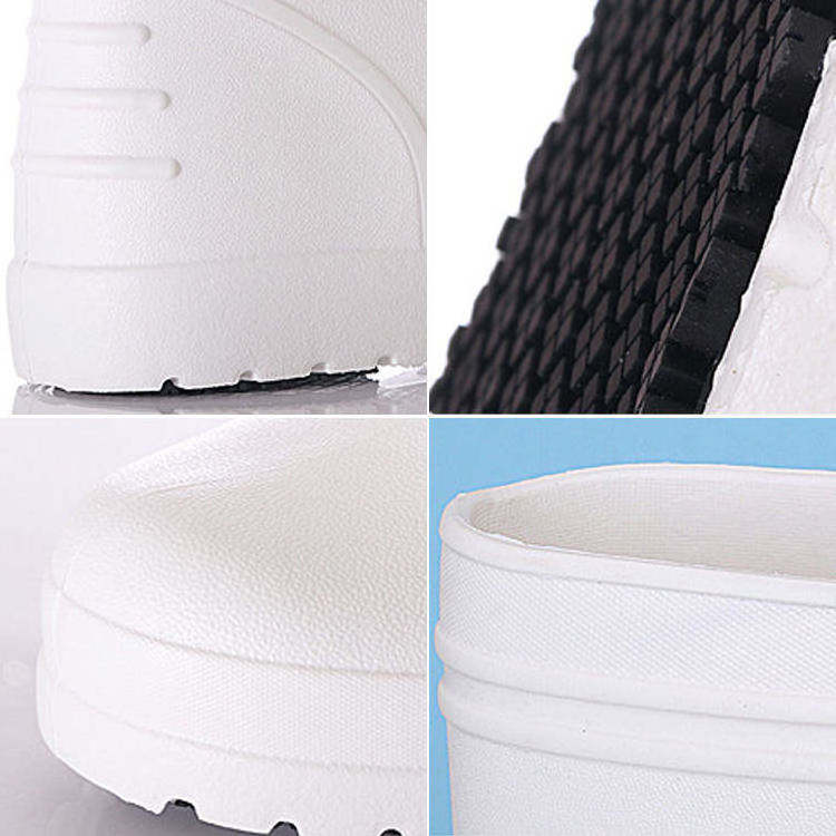 Wholesale Anti Slip Waterproof Oil Resistant Anti Smashing Composite Toe Cap Food Grade Restaurants Eva Chef Sanitary Rain Boots