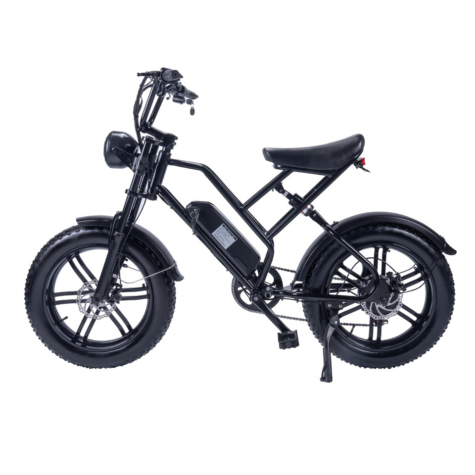 20 inch  High carbon steel frame 48V500W 1000W hub motor  electric moped e-bicycle with 48V10.4ah/15.6ah