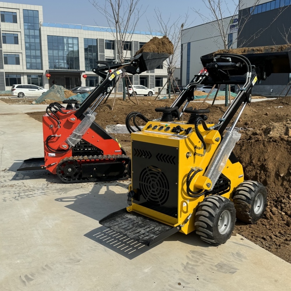 Mini Skid Steer Loader Attachment Multifunctional Agriculture Diesel Mini Skid Steer  Front Loader