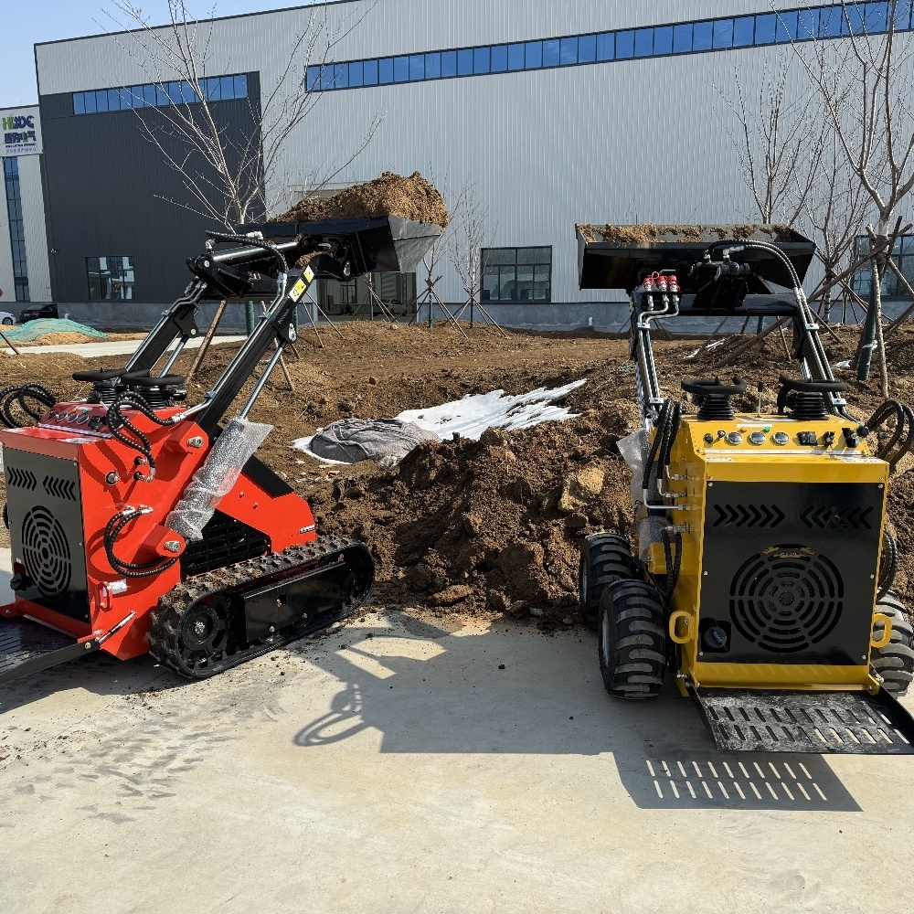 Wholesale Mini Skid Steer Attachments Front Mini Loader Track Skid Steer Brush Mower Forks for Sale Wheel Loader Perkins Engine