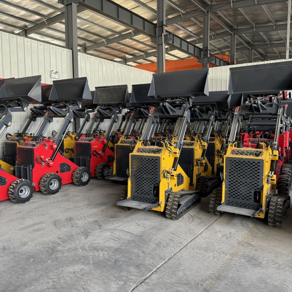 Wholesale Mini Skid Steer Attachments Front Mini Loader Track Skid Steer Brush Mower Forks for Sale Wheel Loader Perkins Engine