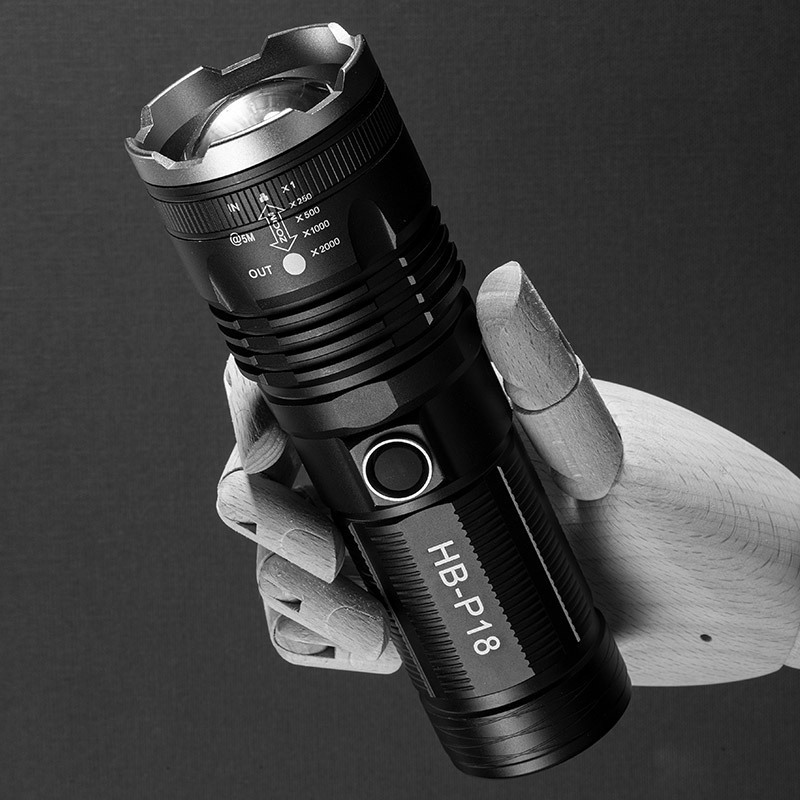 Outdoor Waterproof Long Range Zoom Focus 5050 LED Rechargeable Laser Flashlight Flash Light Torch