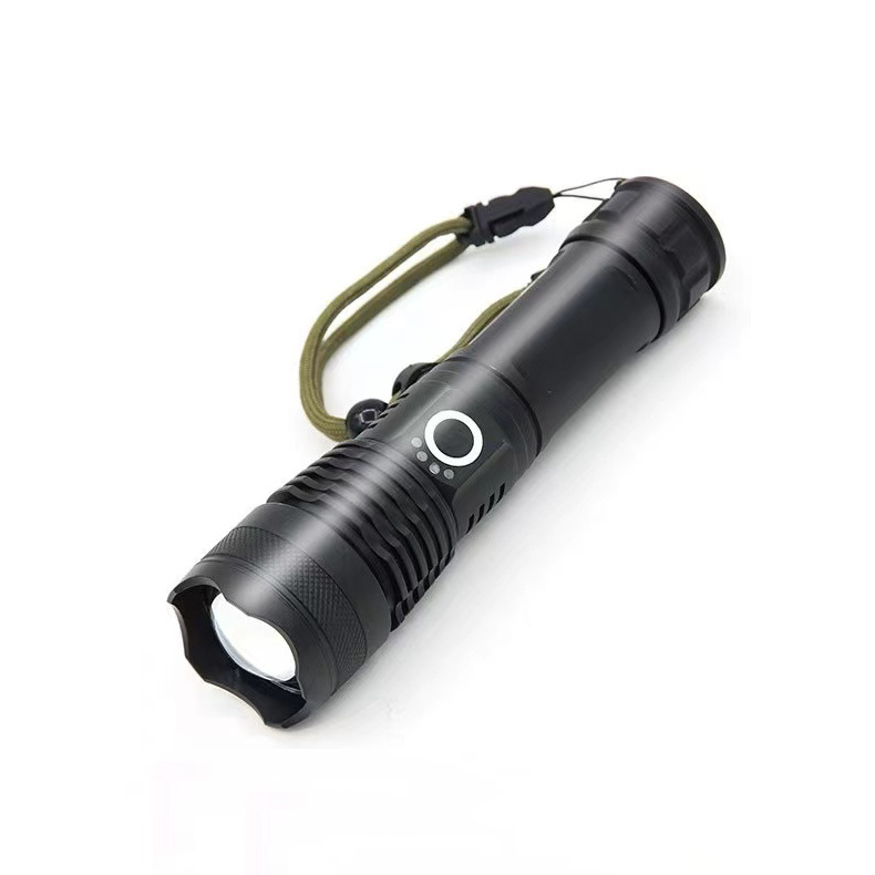 Custom Brand 5000mAh 26650 Battery USB Rechargeable Zoom Led Torch Flash Light P50 Outdoor Camping Flashlight Set