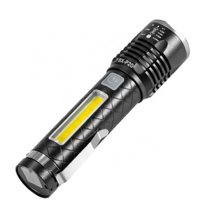 15W Super Bright Spotlight 1500mAh Laser 5050 COB LED Light Zoomable Waterproof Camping Tactical Flashlight Torch Long Range