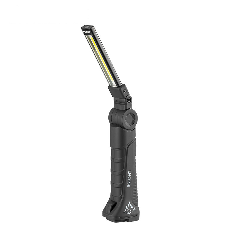 With Strong Magnet Led Cob Wick Work Light Flashlight for Emergency Light Portable 5 Modes Folding Black DC Customized Logo 80