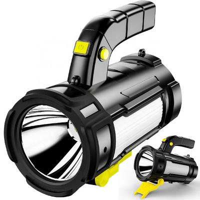 Multifunction Super Bright Most Powerful LED Spotlight USB Rechargeable COB LED Rotate Portable Handheld Flashlight Searchlight