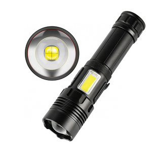 Handheld Strong Brightness Torch  7 Mode Light P70 1*18650 26650 Battery Rechargeable Zoomable Usb Cob Xhp70 Led Flashlight