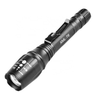 5 Work Modes Self Defense Tactical Flashlight Powerful Torch T6 Large LED Zoom Flashlight for Outdoor Camping Hunting Security