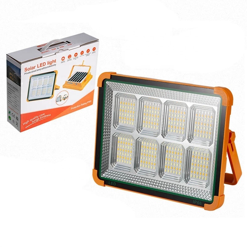 Multi-Function Work Light Portable Lamp IP65 Waterproof Outdoor Camping USB Charging Rechargeable LED Solar Floodlight