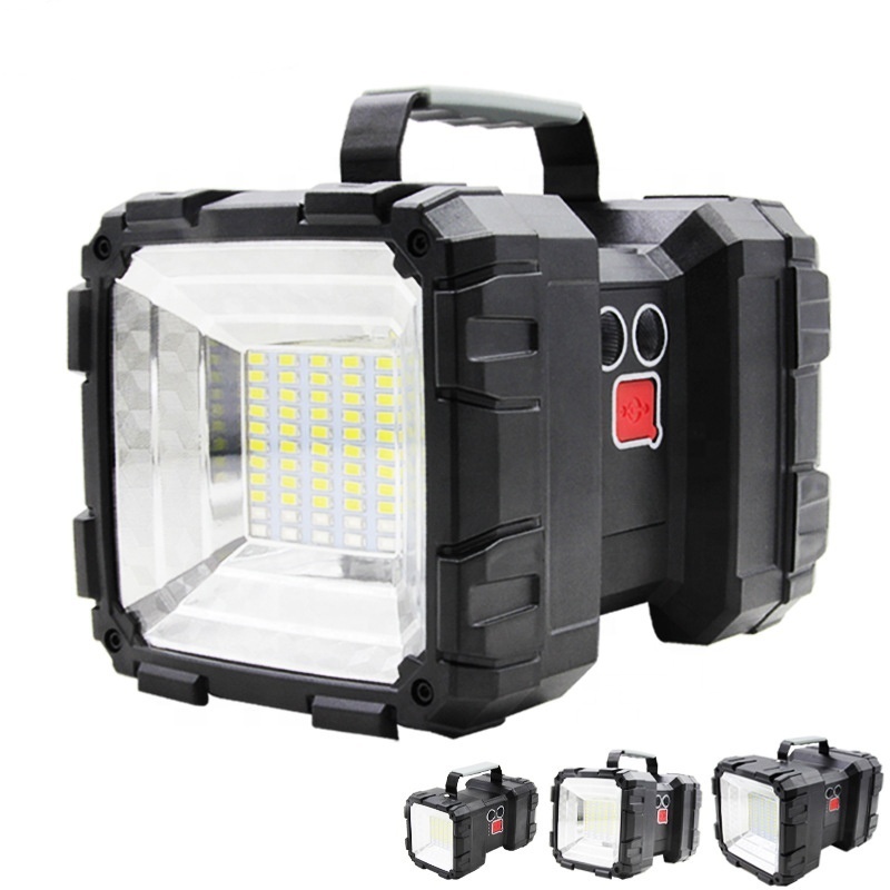 Super Bright Double Head Emergency Light Searchlight Floodlight XHP70 High Lumens LED Rechargeable Strongest Flashlight