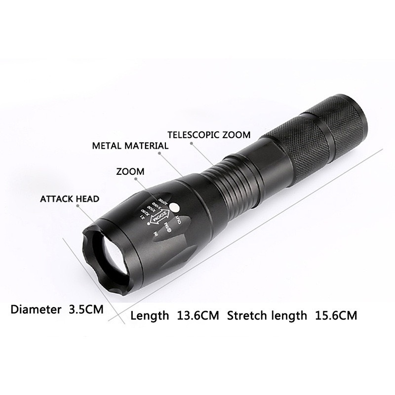 Amazon Best Seller Branded Aluminum Alloy 5 Modes T6 10W 1000 Lumens Zoomable LED Torch Waterproof G700 Tactical Flashlight