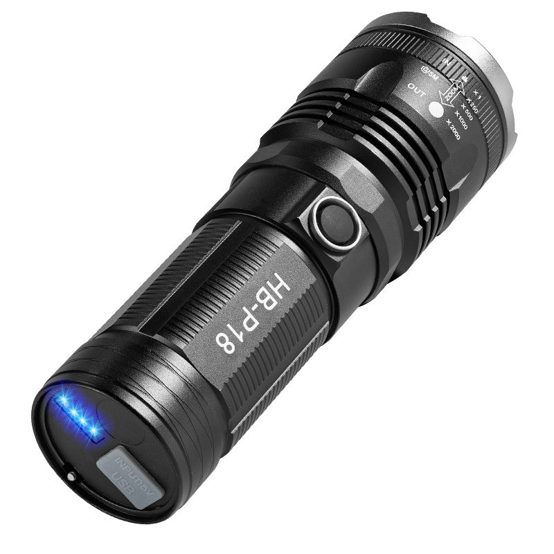 Outdoor Waterproof Long Range Zoom Focus 5050 LED Rechargeable Laser Flashlight Flash Light Torch