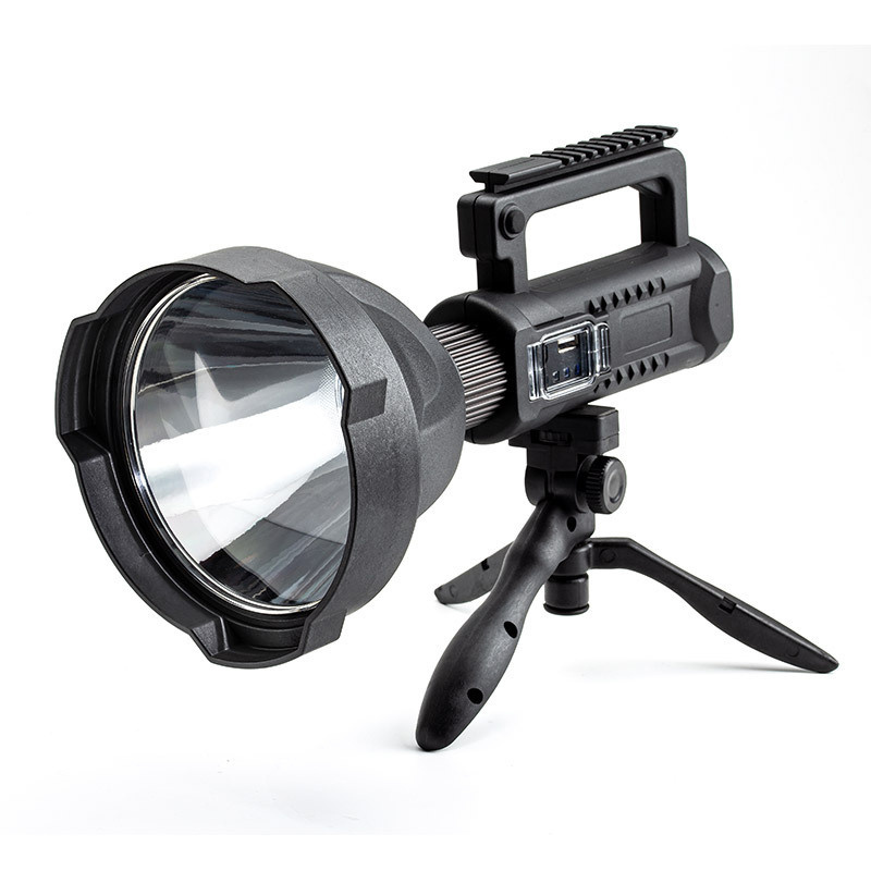 Portable Handheld Tripod 4 Modes 90000 Lumen LED Super Bright Searchlight Rechargeable Spotlight Flashlight