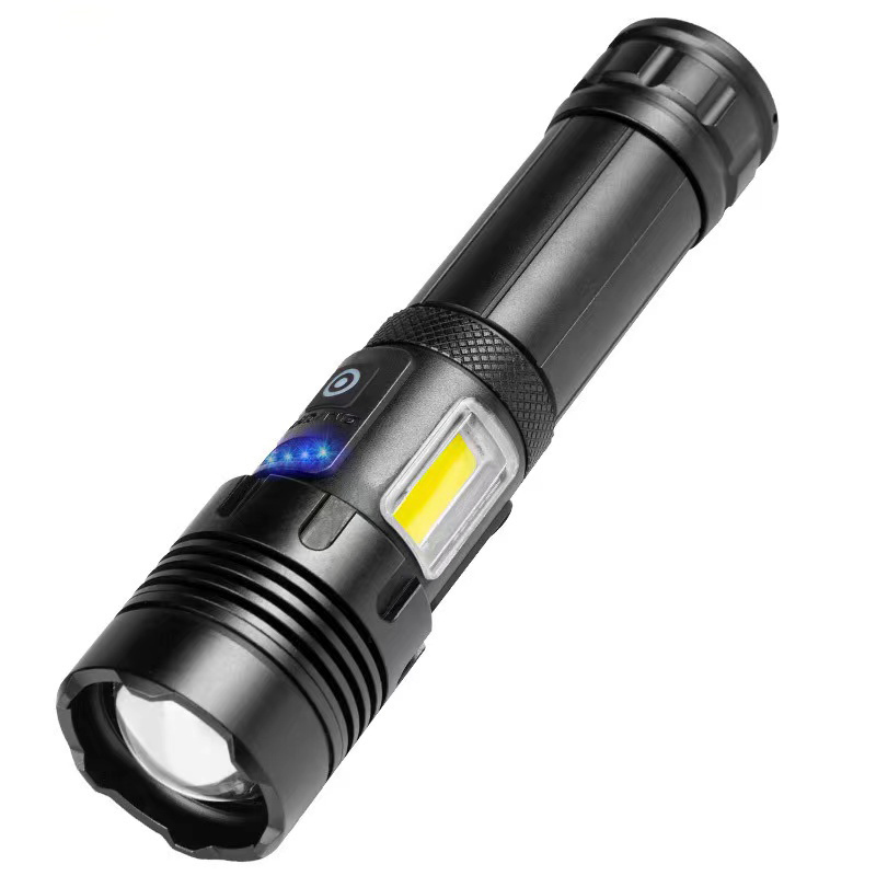 Handheld Strong Brightness Torch  7 Mode Light P70 1*18650 26650 Battery Rechargeable Zoomable Usb Cob Xhp70 Led Flashlight