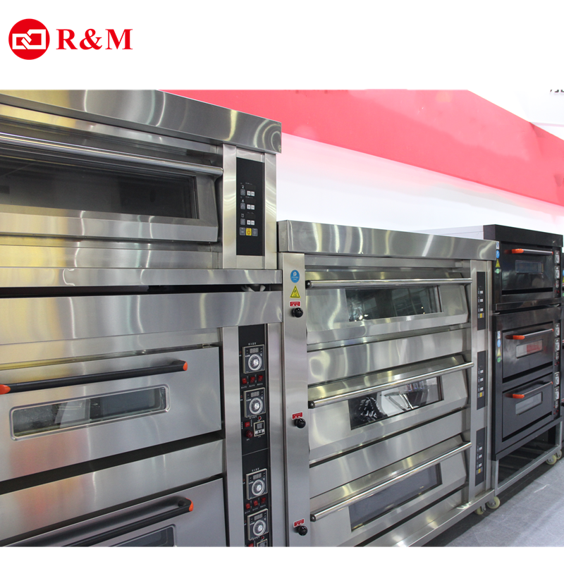 Baking horno Bakery equipment Commercial gas electric pizza oven for sale price,gas 2 3 deck industrial cake bread baking ovens