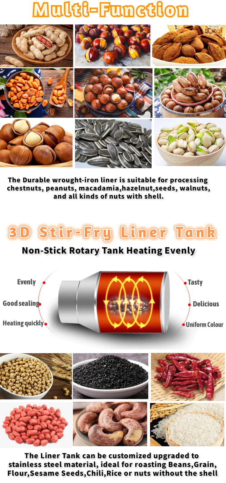 Commercial corn used soybean nut oven business roaster roasting machine for nut hazelnut roasting sunflower seeds chestnuts sale