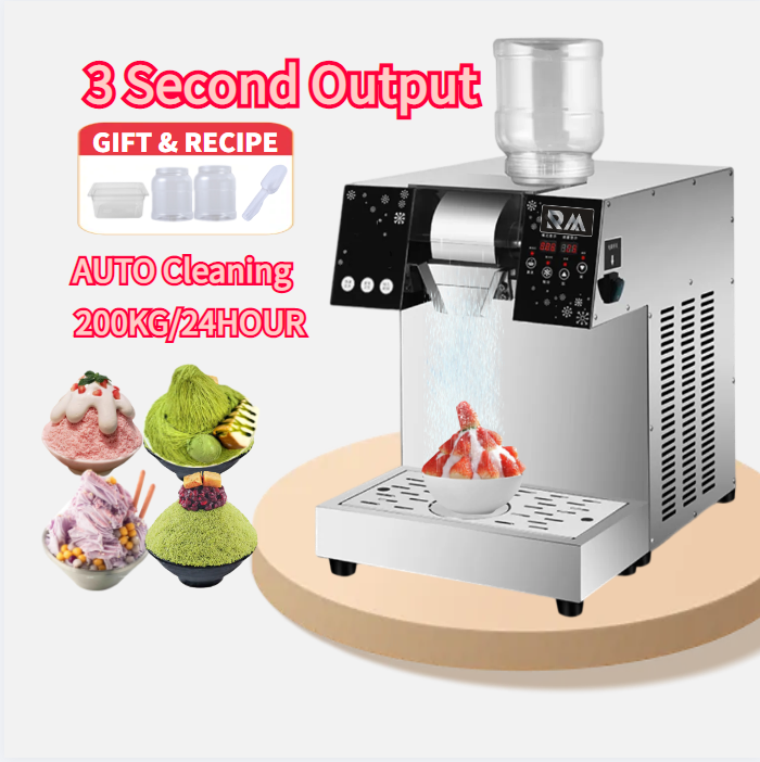 Commercial snack dessert mesin es bingsoo kakigori milk snow shaved ice flake snowflake shaver maker make korean bingsu machines