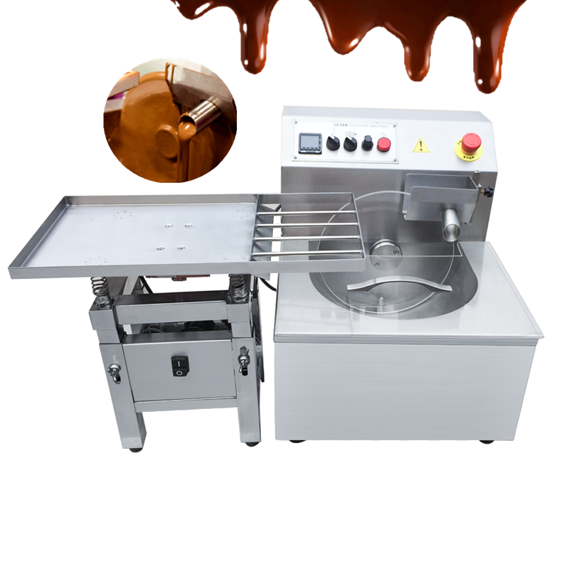 Mini steel automatic hot chocolate tempering chocolate wheel temperer meter machine with vibrator tap modern storage tank 5 8 kg