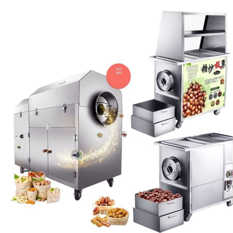 ELECTRIC GAS chilli oats spice chestnut groundnut chickpea used coffee peanut roaster roasting machine food cart for nut sale uk