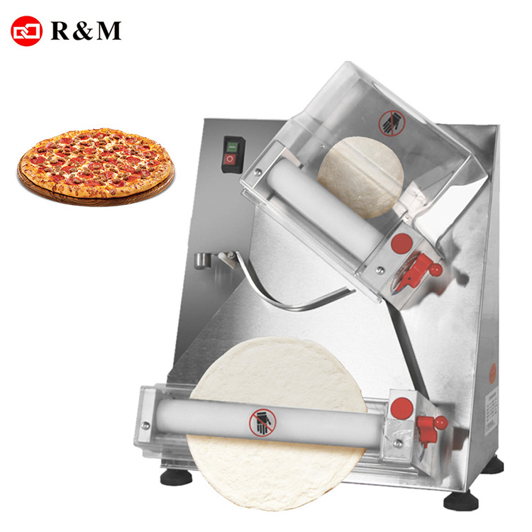 China electric automatic pizza dough roller machine,industrial dough roller sheeter pizza base making machine used dough roller