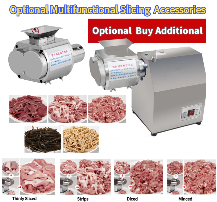 Industrial large small Dubai minced burger chopped chopping making ground pork beef meat grinder slicing and grinding machinery