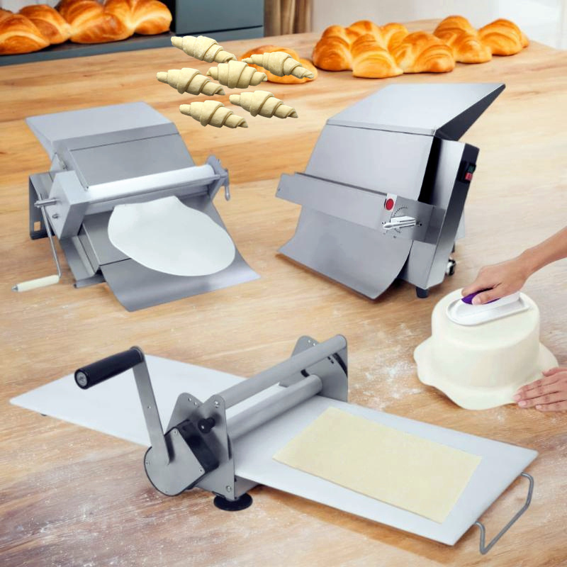 Bakery manual stainless steel pita pie electric baking bread Dough Roller sobadora sheeter Machine Pastry shelter press flatten