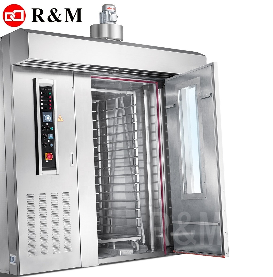 Gas diesel electric Industrial rotary oven for bakery sale bread baking,Italy commercial 8 16 32 64 trays rack rotary oven price