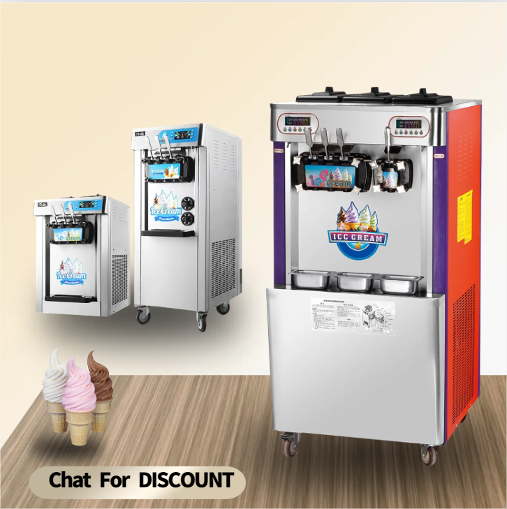 Commercial used chocolate countertop mobile domestic japanese multi flavor soft serve ice cream machine churner maker dispenser