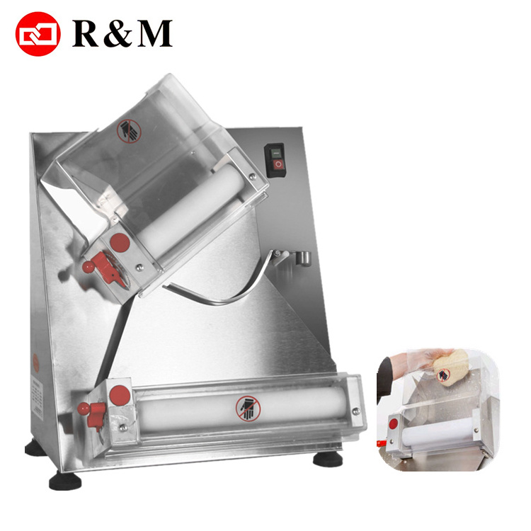 China electric automatic pizza dough roller machine,industrial dough roller sheeter pizza base making machine used dough roller