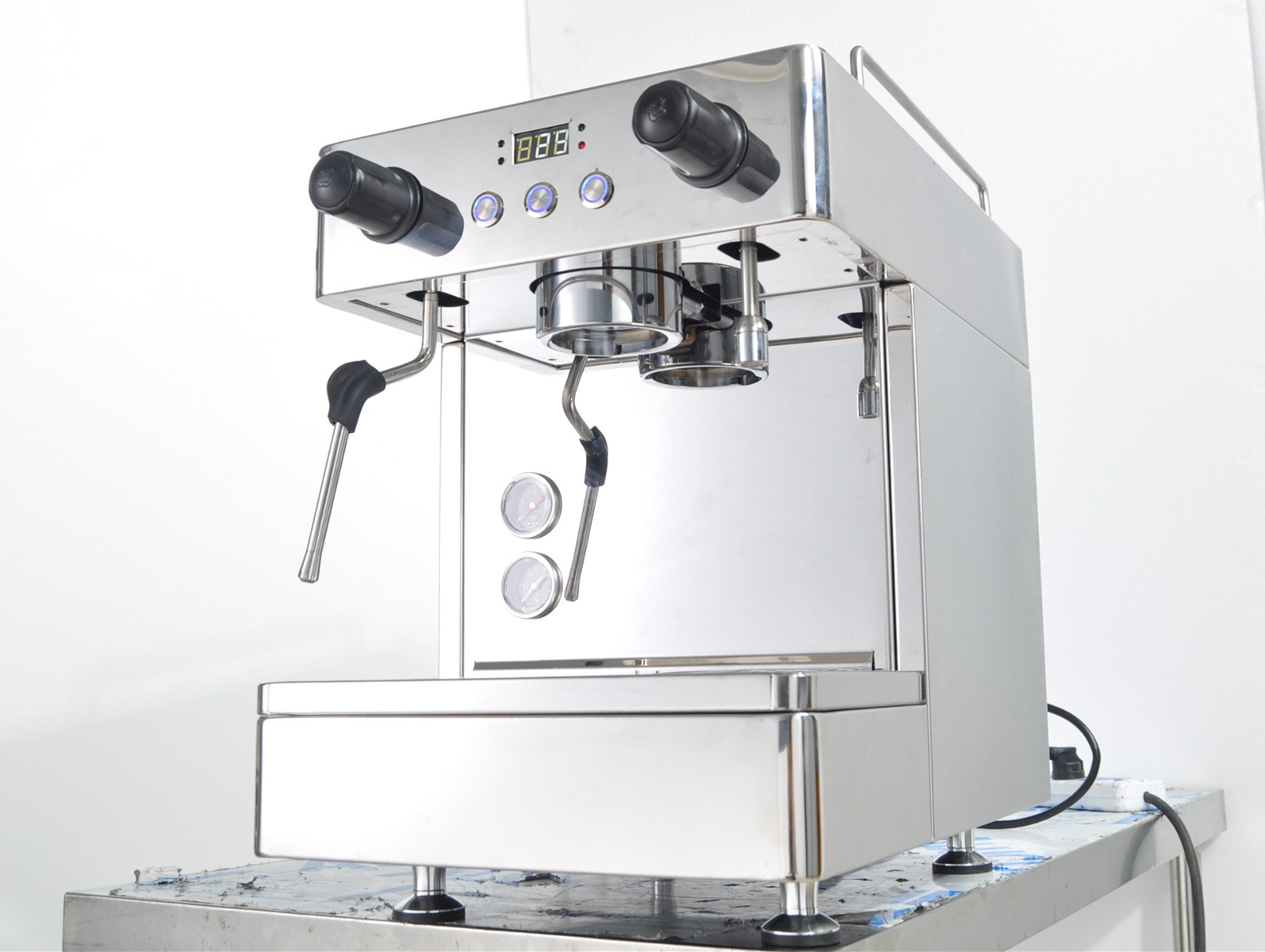 Office handy maquina de cafe astoria espresso machine coffee semi auto automatica rotary pump java and milk frother retro china