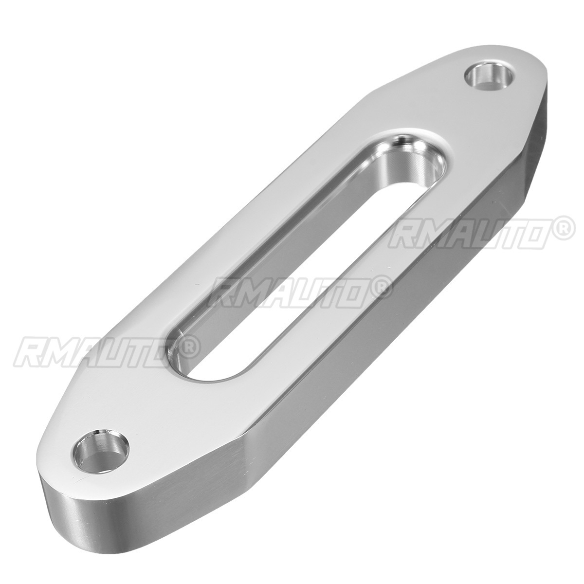 Silver 4000LBS Aluminum Hawse Fairlead For Synthetic Winch Rope Cable For Off Road 4WD