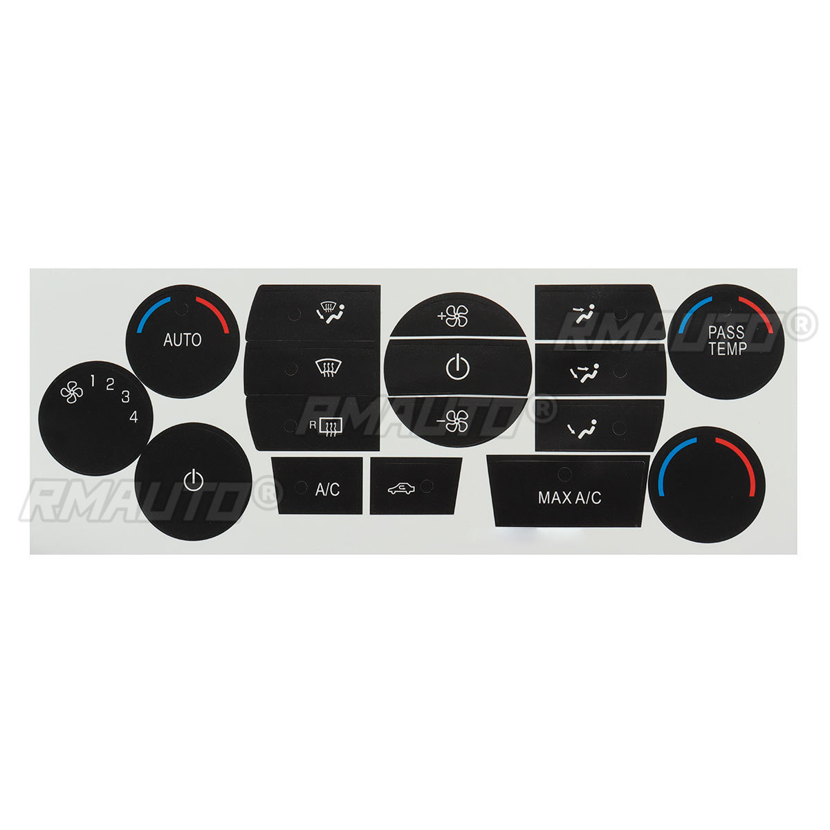 New Car Center Console A/C Button Repair Kit Air Condition Control Switch Button Repair Stickers For Ford Escape Fusion