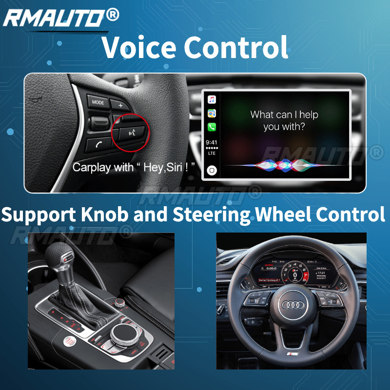 RMAUTO Wireless Apple CarPlay MIB MIB2 for Audi Q7 2016-2019 Android Auto Mirror Link AirPlay Support Reverse image Car Play