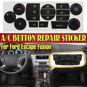 New Car Center Console A/C Button Repair Kit Air Condition Control Switch Button Repair Stickers For Ford Escape Fusion