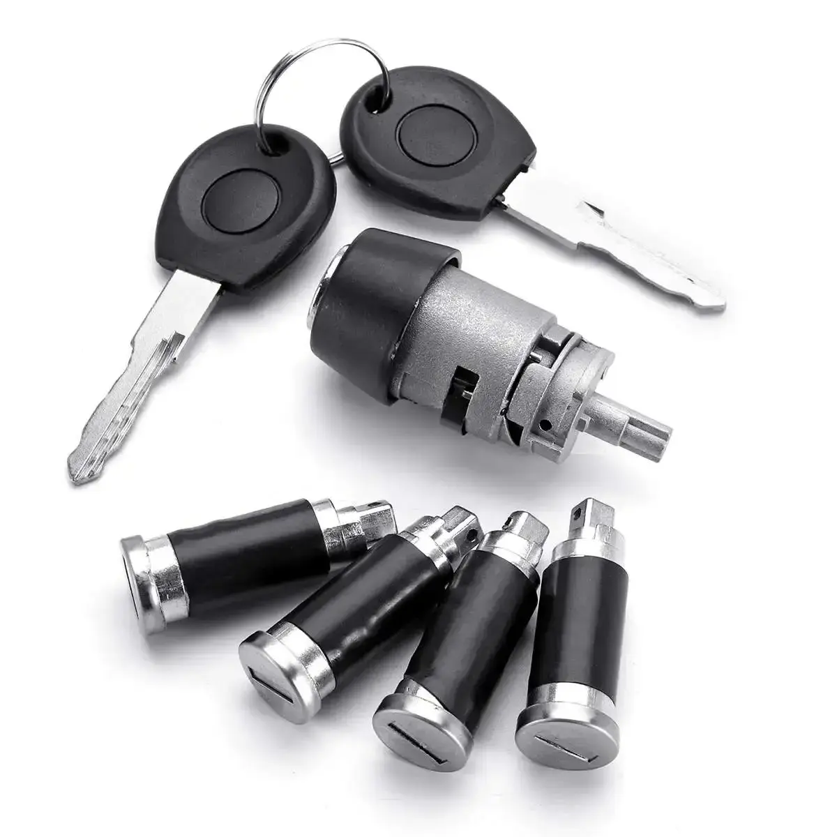 7pcs Ignition Switch 4 Door Lock Barrel 2 Keys Set For VW Transporter Caravelle T4  MK IV 1990-2003 Double Barn Doors