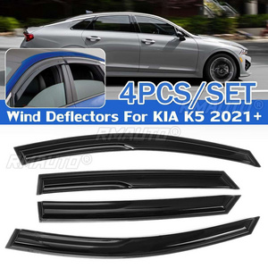 New 4x Car Side Window Deflector Tinted Guards For KIA K5 2021 2022 Rain Sun Wind Visor Vent Shields Deflectors Weathershileds