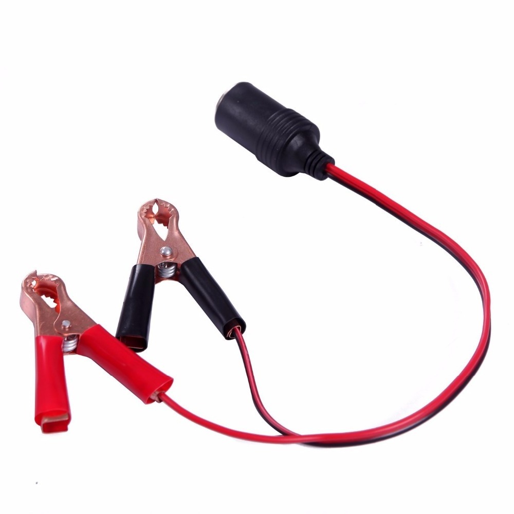 12v larger battery clips to lighter connector cable