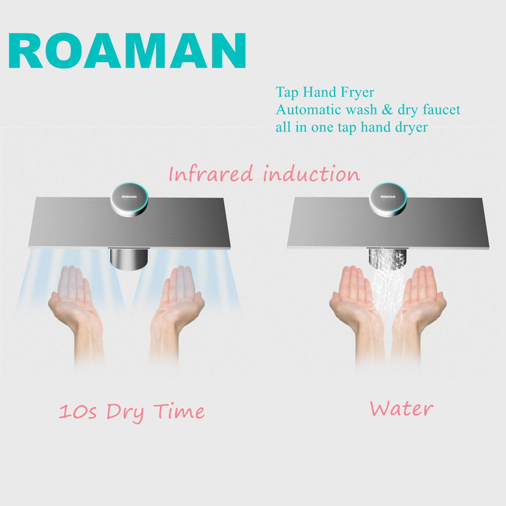 Tap Hand Dryer Automatic Wash and Dry all in one Tap Hand Dryer for Toilet Faucet, ultra thin no space waste