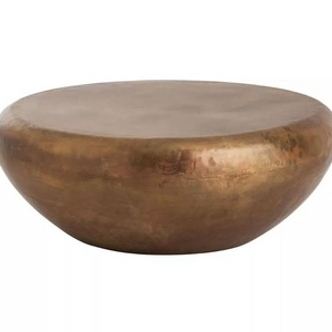 Modern Wholesale Furniture Modern Drum Shape Coffee Table High Quality Drum Center Table Handmade Metal Round Coffee Table