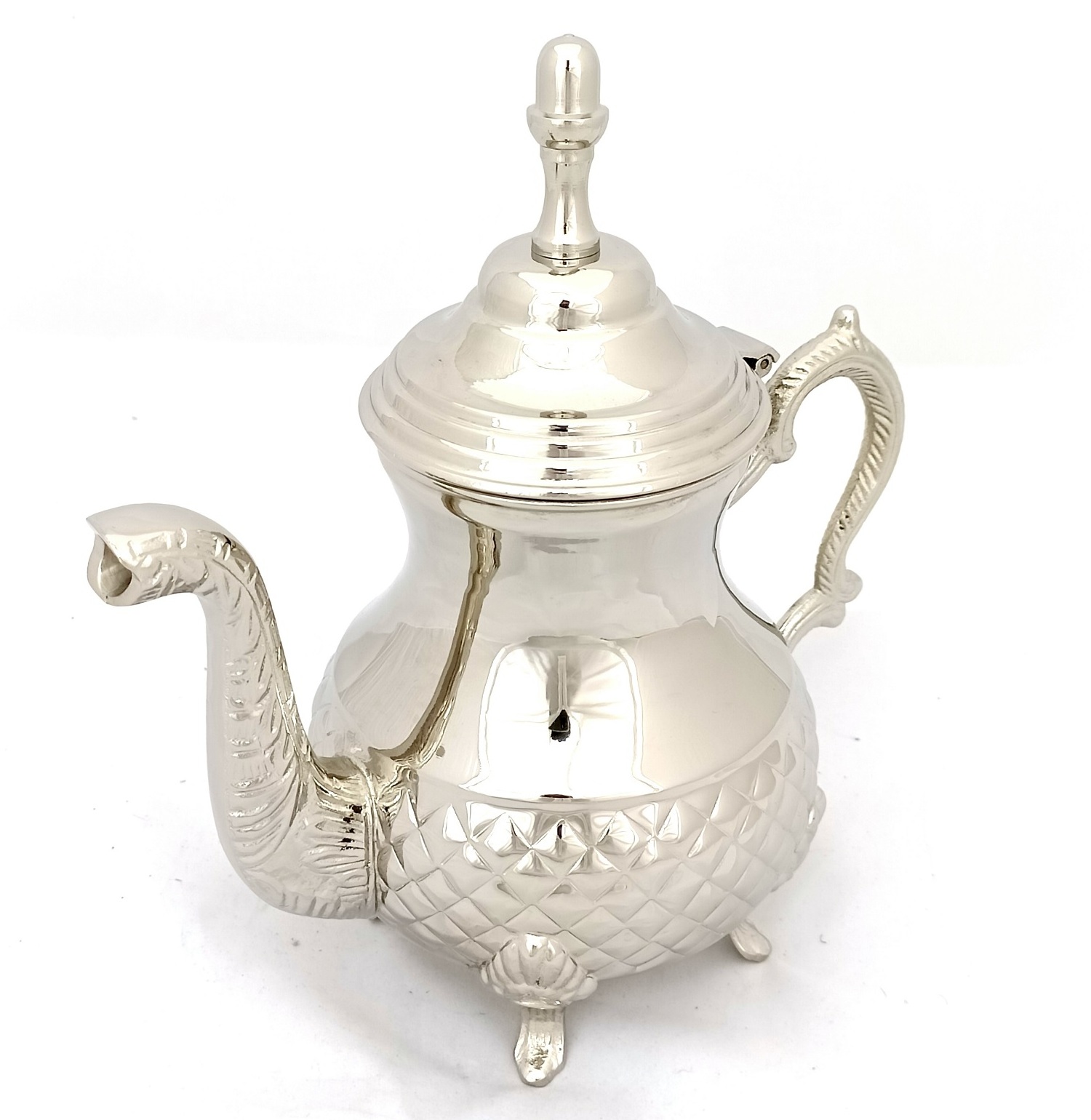 Full Silver Arabic Tea Kettle Pot Coffee Pots Dallah Tea and Coffee Sets Islamic Gift Set Wedding Cawa Eid Dubai Latest Design