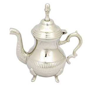 Engraved New Design Tea Kettle Arabic Indian Artisan Handicraft Gift Sets Eid Decor Wedding Silver Plated Coffee Pot Dallah